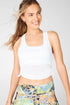 RYAN MIDI LOGO SPORTS BRA - WHITE/WHITE LOGO